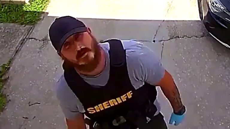 Full Video: BCSO Narcotics Agent damages property owners camera trying to hide identity