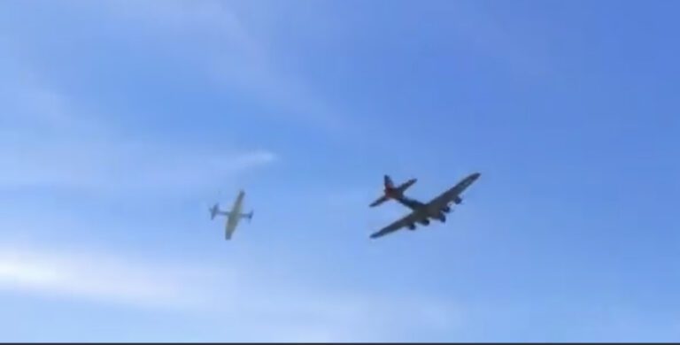 B-17 Bomber collides with small plane mid-air at Dallas Airshow