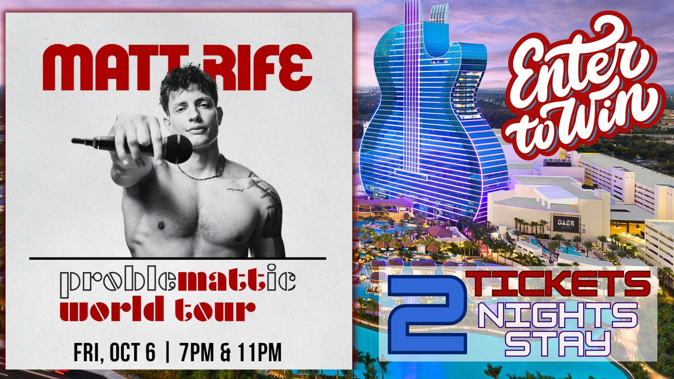 Matt Rife Tickets Giveaway Contest at Guitar Hotel The Space Coast Rocket