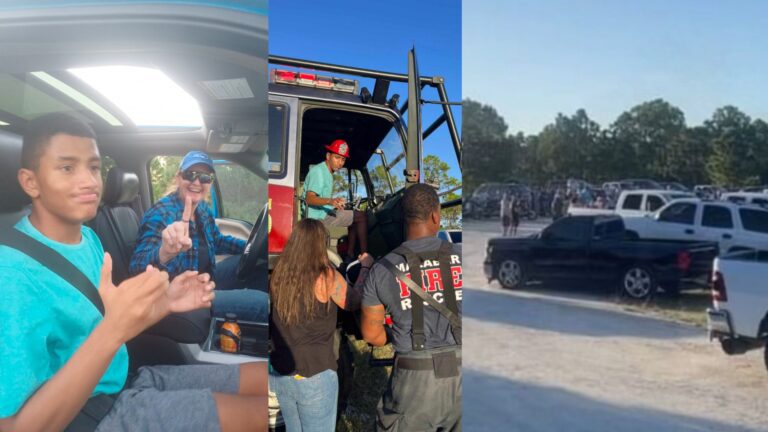 Hundreds show up for Sammy’s 16th birthday in Palm Bay – Mom only asked for one truck, she got them all