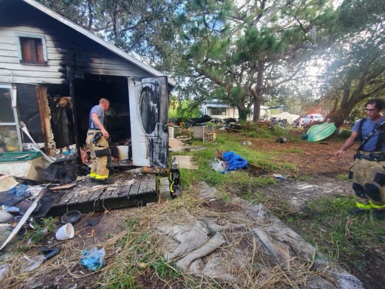 Brevard Fire Fighters save dogs from burning home