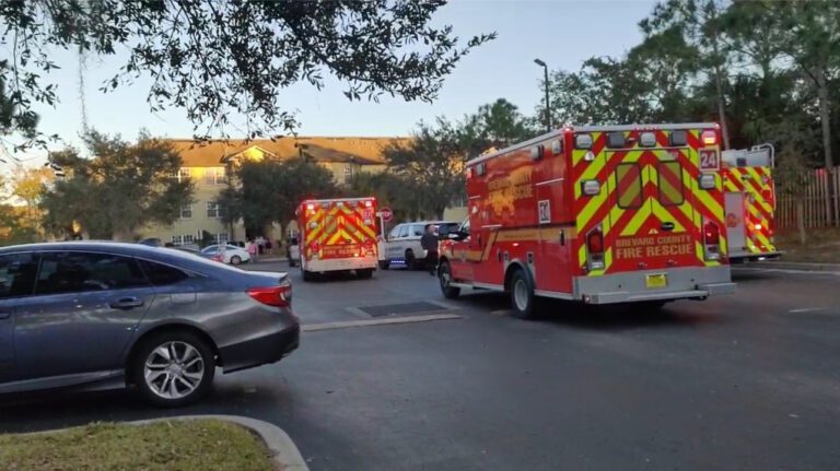 Multiple people have been shot at the Palmetto Ridge Apartments in Titusville, suspect still at large