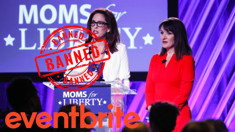 Form banning books to banned from booking; Eventbrite bans Moms for Liberty