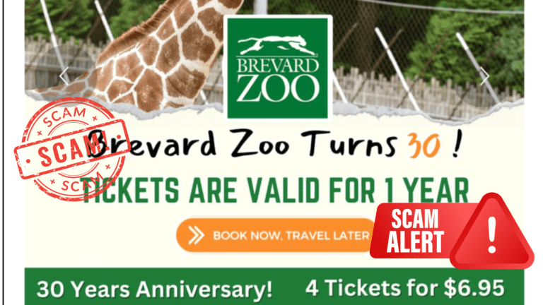 Scammers selling FAKE Brevard Zoo tickets online
