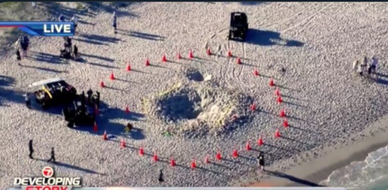 7-year-old girl dies after hole she was digging at beach collapses on her