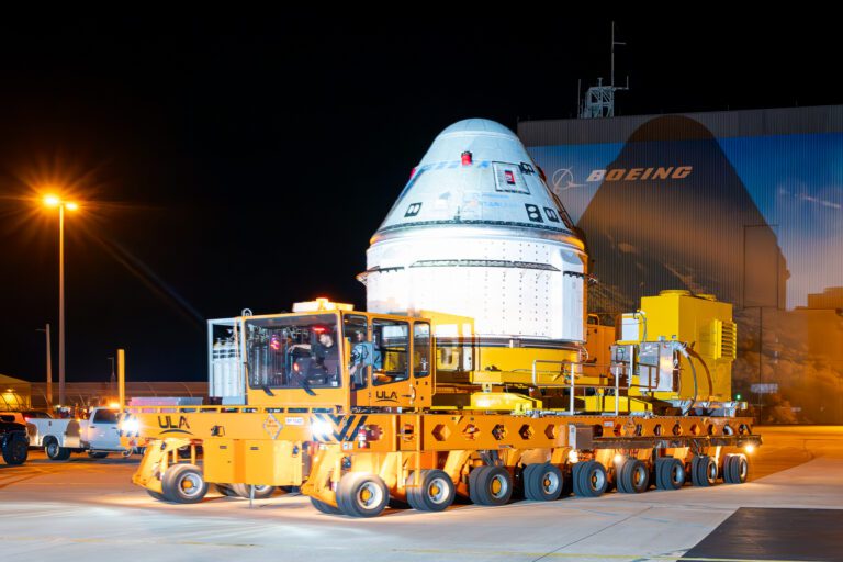Starliner Crew Capsule on the Move 
