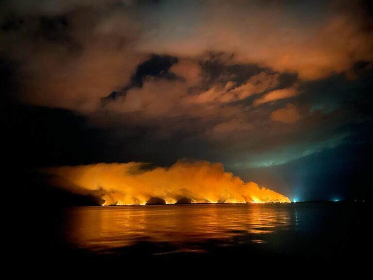 200 acre wildfire at Merritt Island National Wildlife Refuge continues to burn