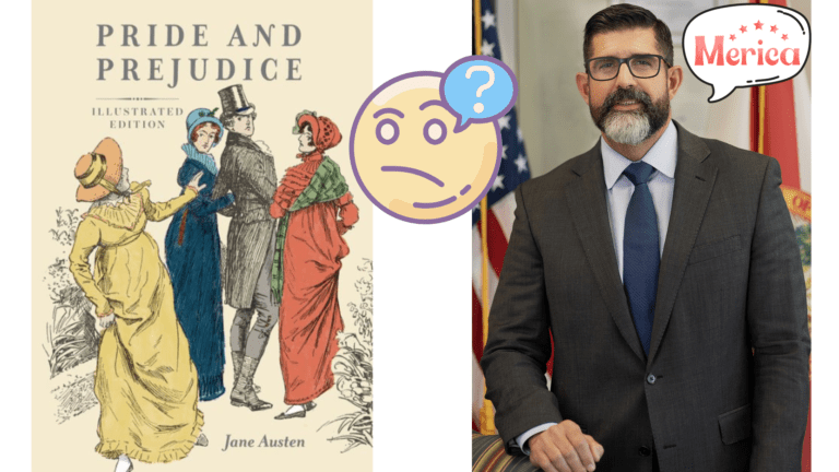 Florida Ed Chief Puts British Novel on American Pride Reading List – Title has the word “Pride” in it