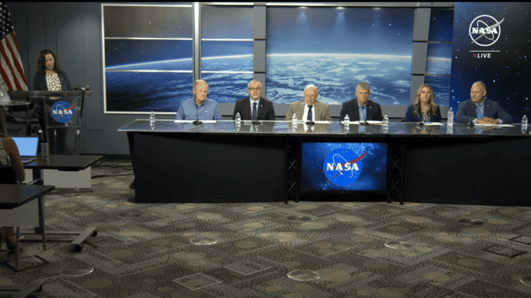 NASA officials provide answers on Starliner's status. Credit: NASA.