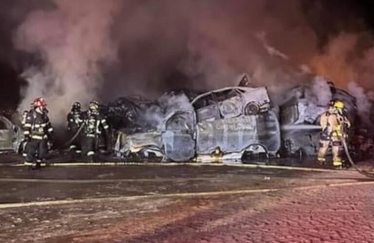 Fire at Titusville Auto Salvage Yard Requires Massive Response