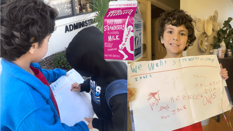 Kindergartener’s petition to “bring back strawberry milk” to Freedom 7 Elementary gains traction