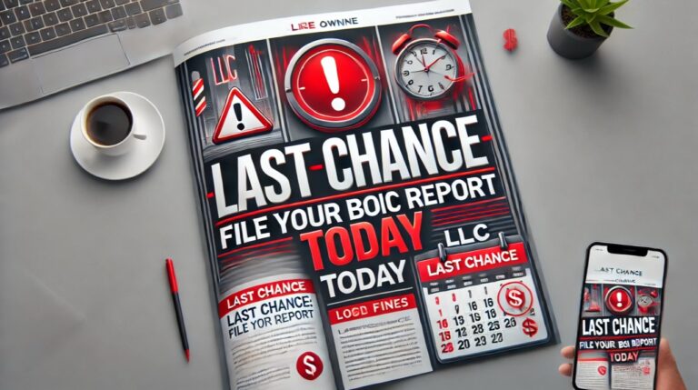 Urgent: LLC Owners Must File Beneficial Ownership Report Today or Face Daily Fines Up to $10,000