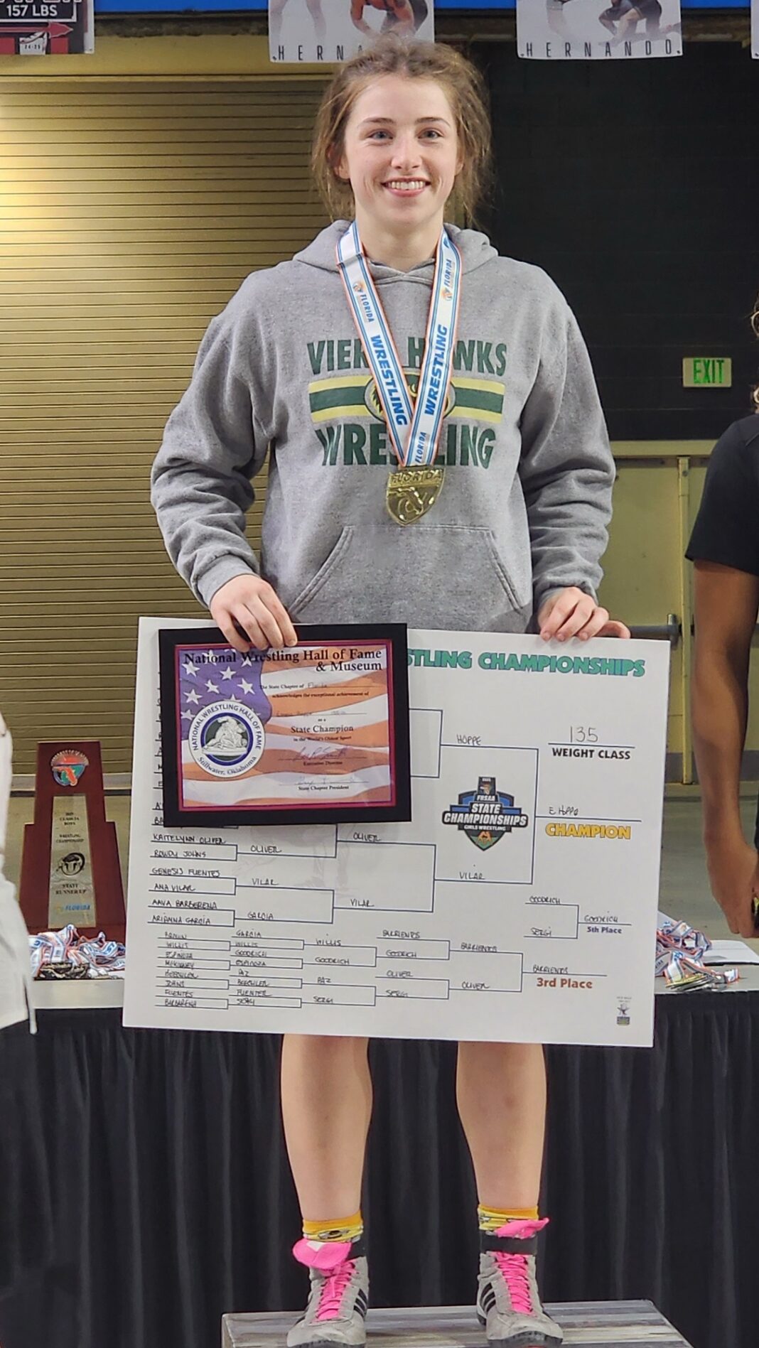 VIERA SENIOR EMMA HOPPE WINS FHSAA GIRLS WRESTLING STATE CHAMPIONSHIP ...