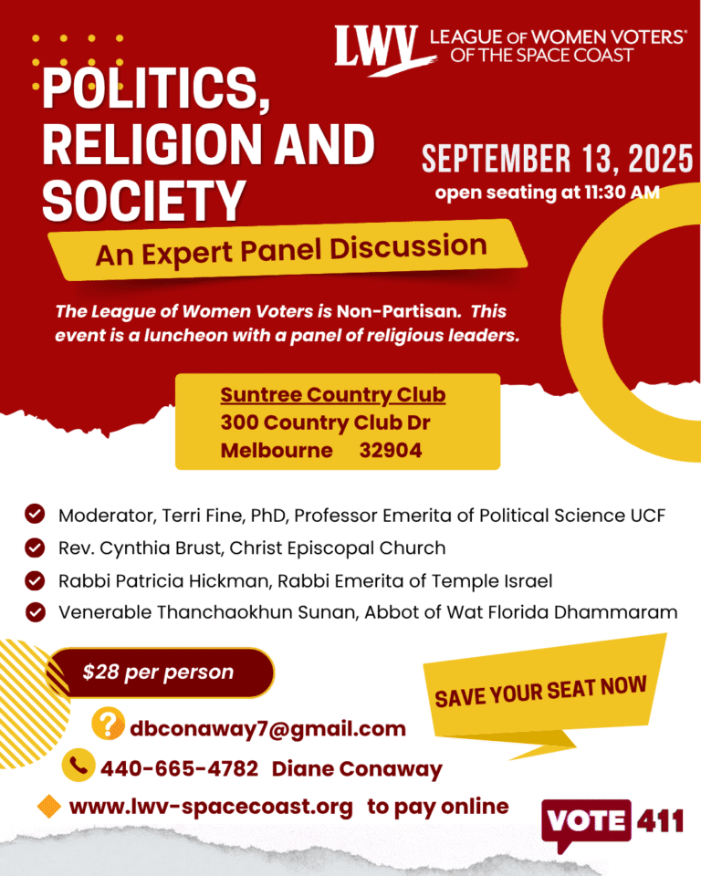 Politics, Religion, and Society: A Panel Discussion and Luncheon