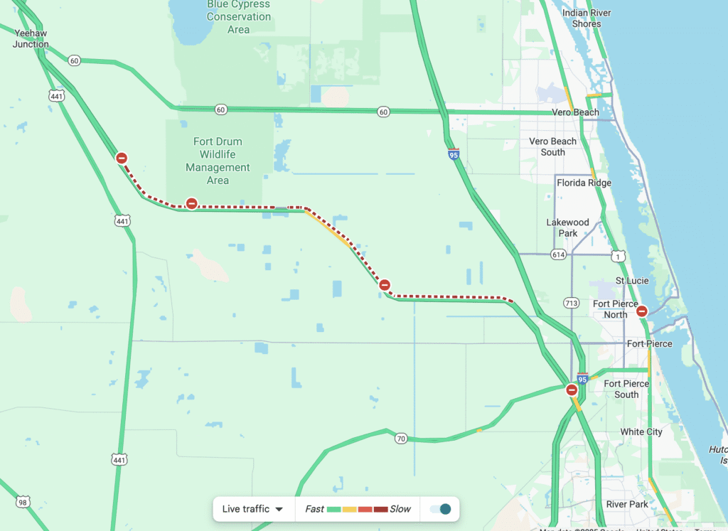 Major Crash Shuts Down All Lanes on Florida’s Turnpike in St. Lucie ...