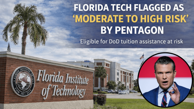 Florida Tech lands on Pentagon “high risk” school list as Trump administration reviews tuition funding for service members