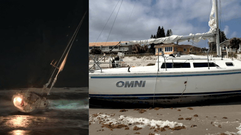 Frantic Radio Calls Preceded Sailboat Catalina II Beaching in Satellite Beach