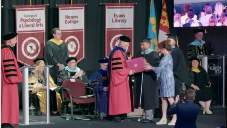 Blind Man Gets PhD at Florida Tech After 10-Year Journey