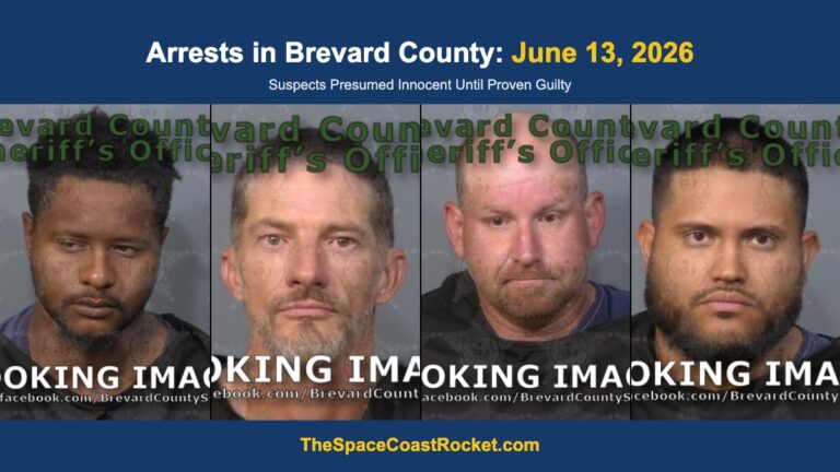 Arrests in Brevard County: June 13, 2026 – Suspects Presumed Innocent Until Proven Guilty