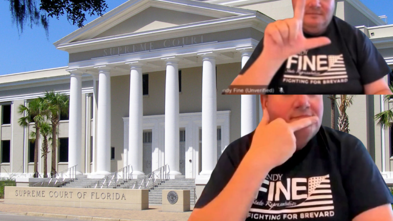 Florida Supreme Court building in Tallahassee, where Rep. Randy Fine has asked the justices to decline review of his vacated contempt order