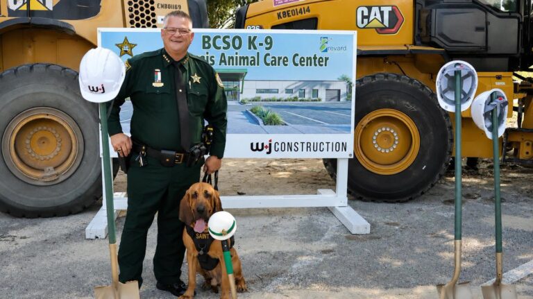 Groundbreaking ceremony for the new Brevard County Sheriff's Office K9 Saint Francis Animal Care Center in Melbourne, Florida