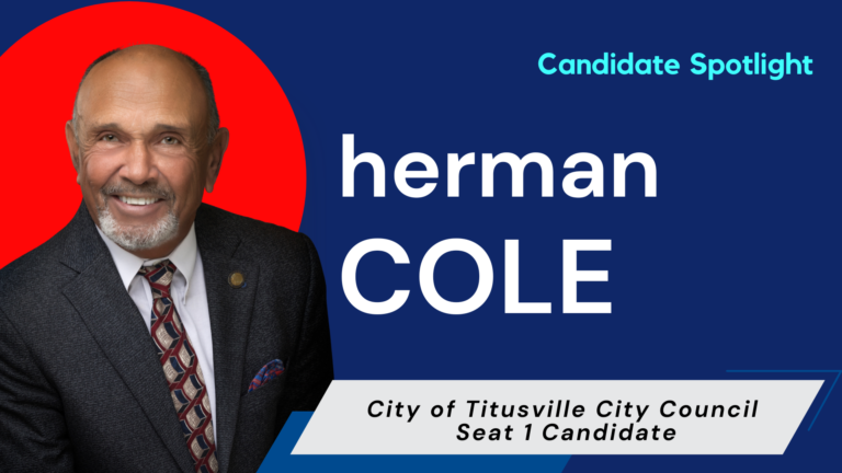 Herman A. Cole, candidate for City of Titusville City Council, Seat 1