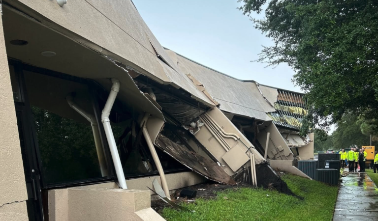 Roof Water From Wednesday Storms Collapses Section of Palm Bay Commercial Building; 25 Evacuated