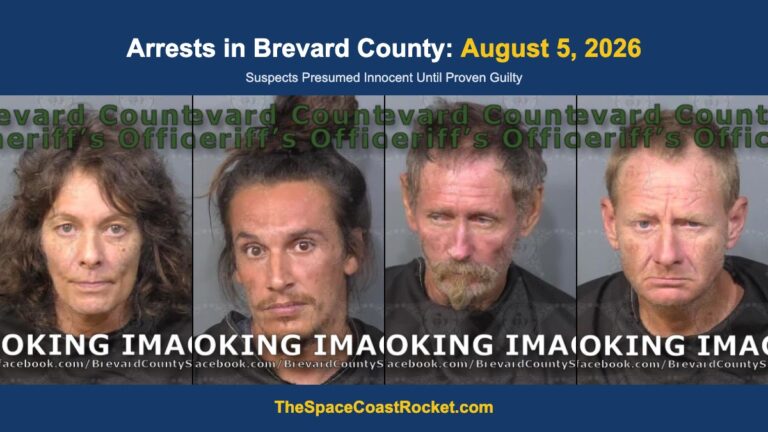 Arrests in Brevard County: August 5, 2026 – Suspects Presumed Innocent Until Proven Guilty