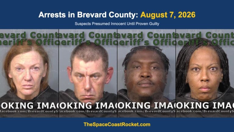 Arrests in Brevard County: August 7, 2026 – Suspects Presumed Innocent Until Proven Guilty