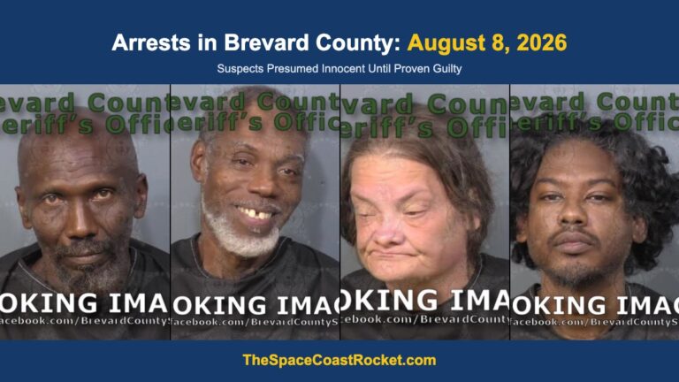 Arrests in Brevard County: August 8, 2026 – Suspects Presumed Innocent Until Proven Guilty