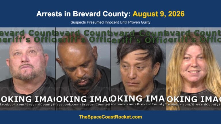 Arrests in Brevard County: August 9, 2026 – Suspects Presumed Innocent Until Proven Guilty