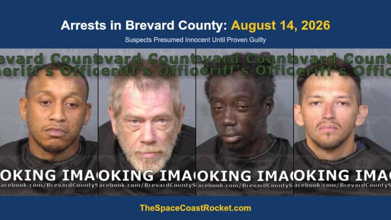 Arrests in Brevard County: August 14, 2026 – Suspects Presumed Innocent Until Proven Guilty