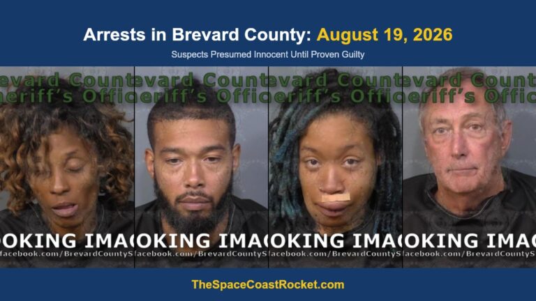 Arrests in Brevard County: August 19, 2026 – Suspects Presumed Innocent Until Proven Guilty