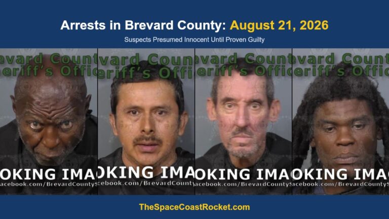 Arrests in Brevard County: August 21, 2026 – Suspects Presumed Innocent Until Proven Guilty