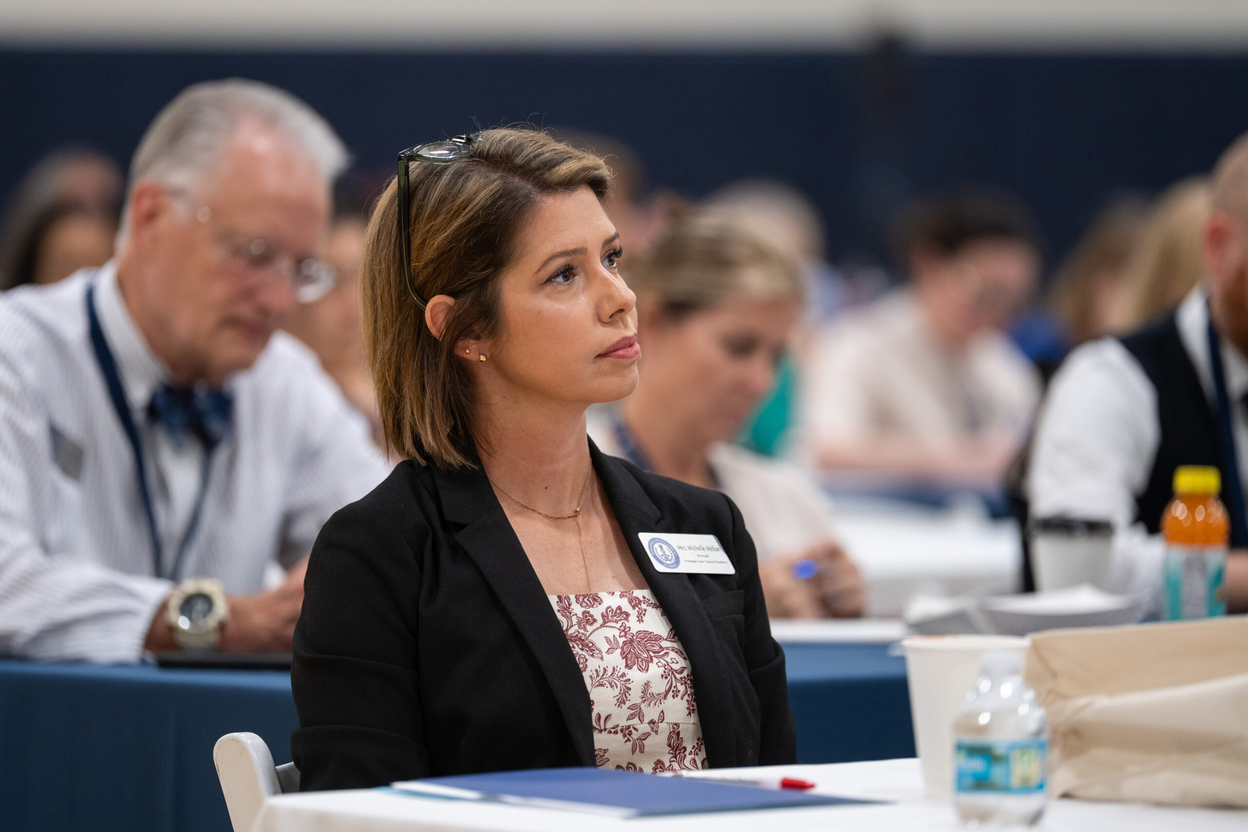 Pineapple Cove Classical Academy principal Michelle Melian listens during the seminar.