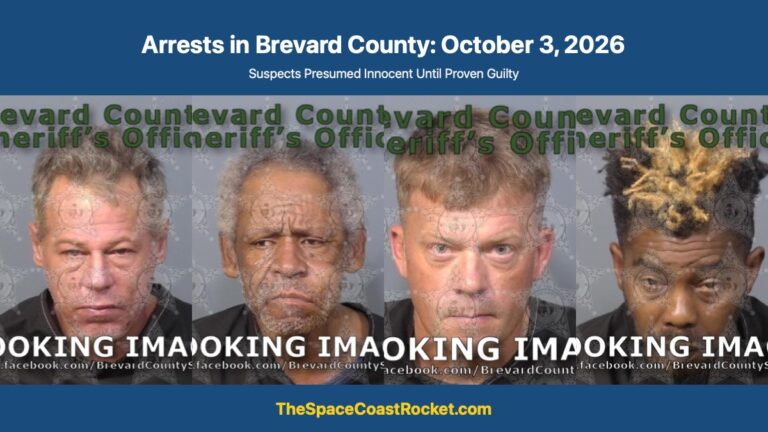 Arrests in Brevard County: October 3, 2026 – Suspects Presumed Innocent Until Proven Guilty